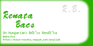 renata bacs business card